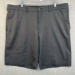 Haggar Cool 18 Pro Shorts Men's 42 Gray Expandable Waist 4-Way Stretch Golf